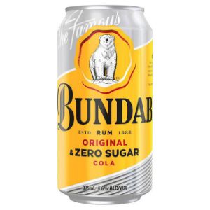 Picture of Bundaberg Original Rum & Zero Sugar Cola 375ml Can
