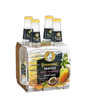 Picture of Bundaberg Tropics Mango & Passionfruit with Soda 4 x  330mL- 4 Pack