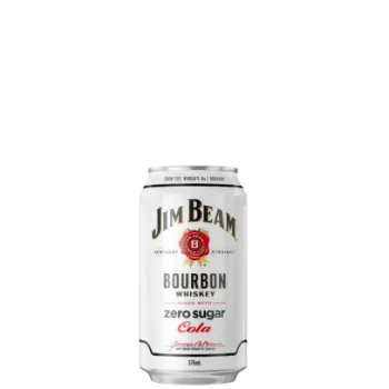 Picture of Jim Beam White Label Kentucky Bourbon & Zero Sugar Cola 4.8% 24 x 375ml