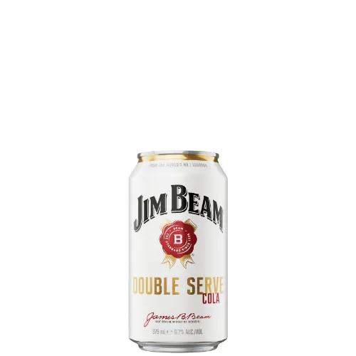 Picture of Jim Beam White Label Double Serve Kentucky Straight Bourbon Whiskey & Cola 6.7% 24 x 375ml Carton